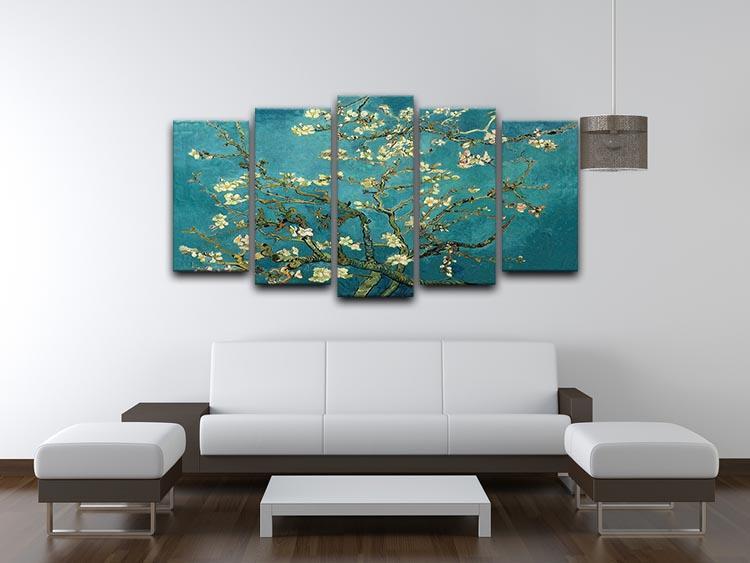 Blossoming Almond Tree by Van Gogh 5 Split Panel Canvas - Canvas Art Rocks - 3