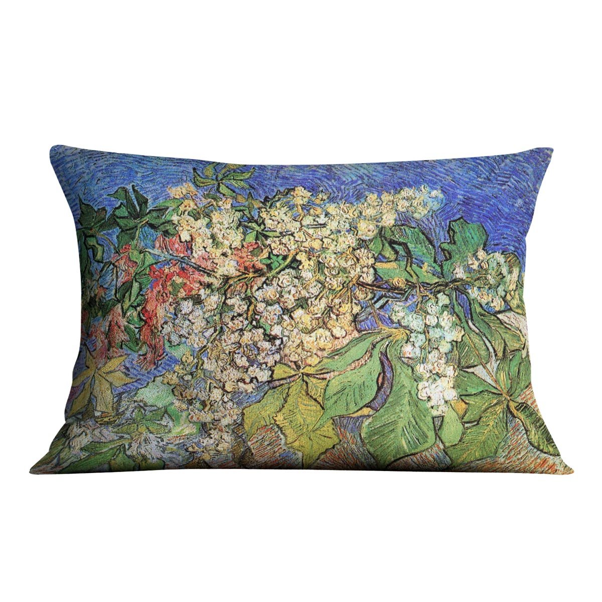 Blossoming Chestnut Branches by Van Gogh Throw Pillow