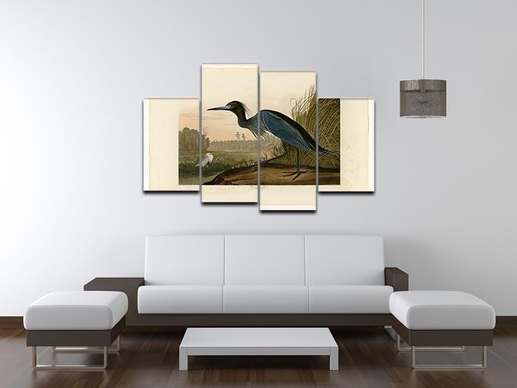 Blue Crane by Audubon 4 Split Panel Canvas - Canvas Art Rocks - 3