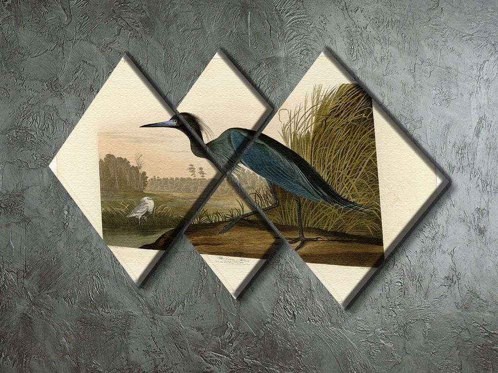 Blue Crane by Audubon 4 Square Multi Panel Canvas - Canvas Art Rocks - 2