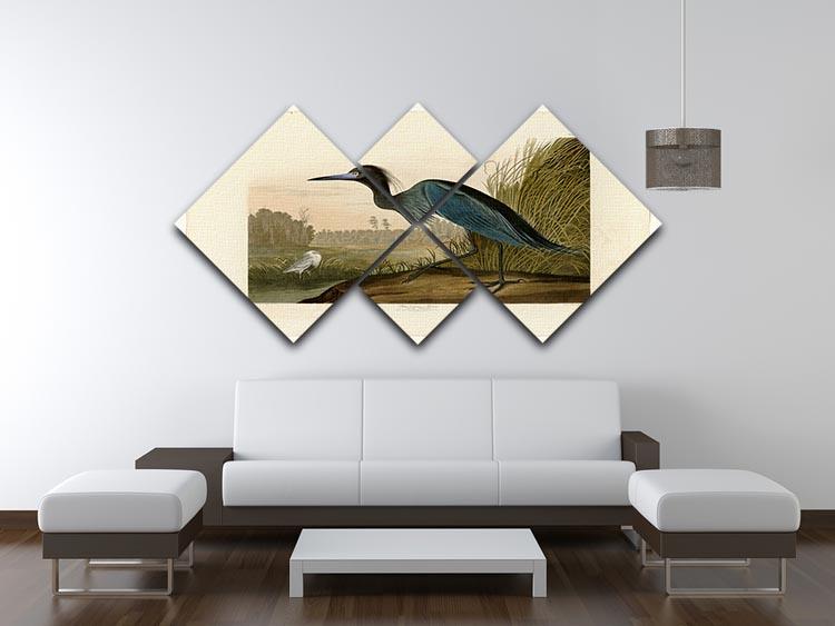 Blue Crane by Audubon 4 Square Multi Panel Canvas - Canvas Art Rocks - 3