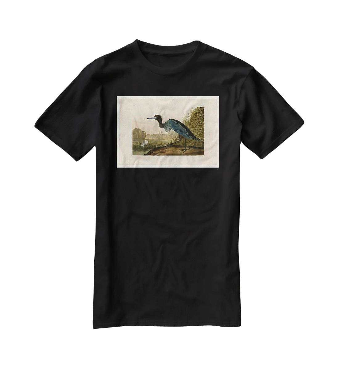 Blue Crane by Audubon T-Shirt - Canvas Art Rocks - 1