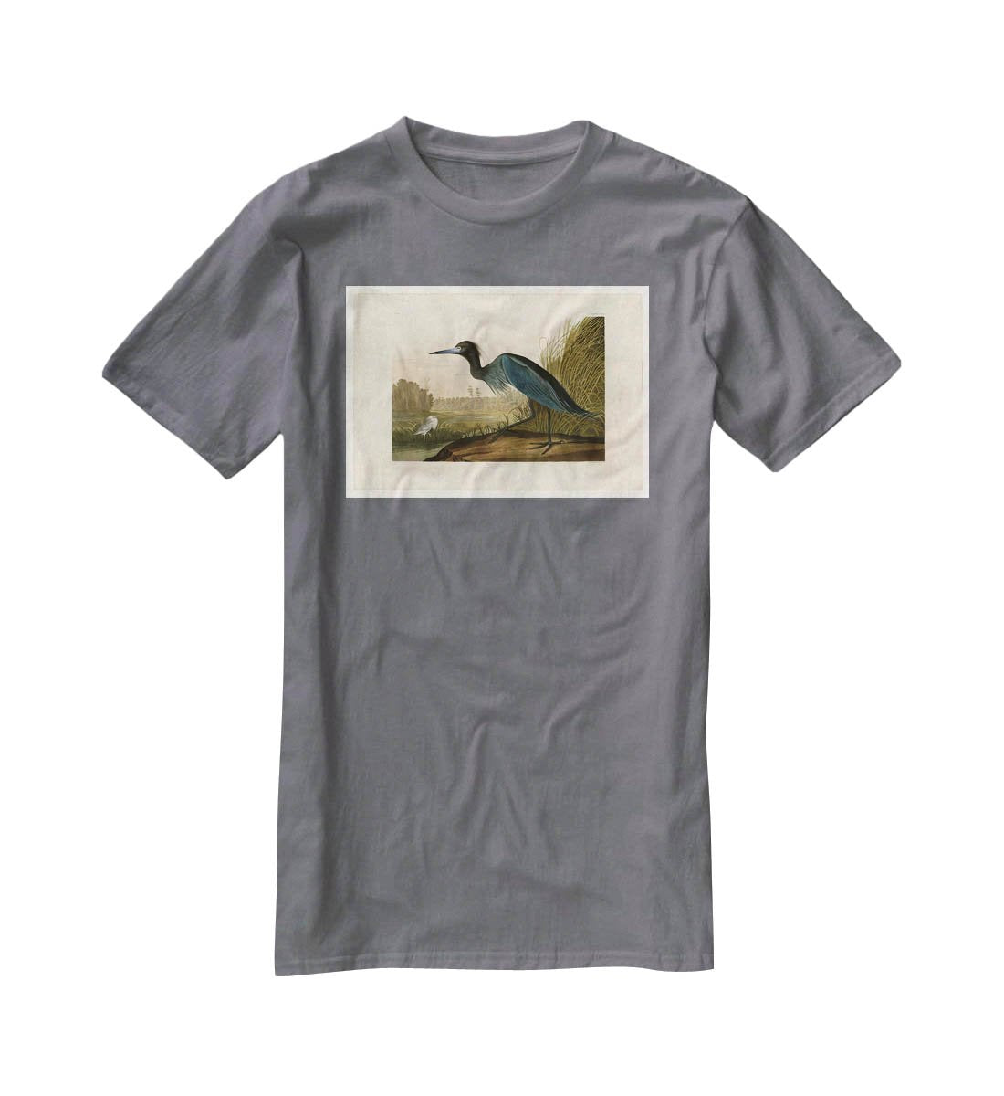 Blue Crane by Audubon T-Shirt - Canvas Art Rocks - 3