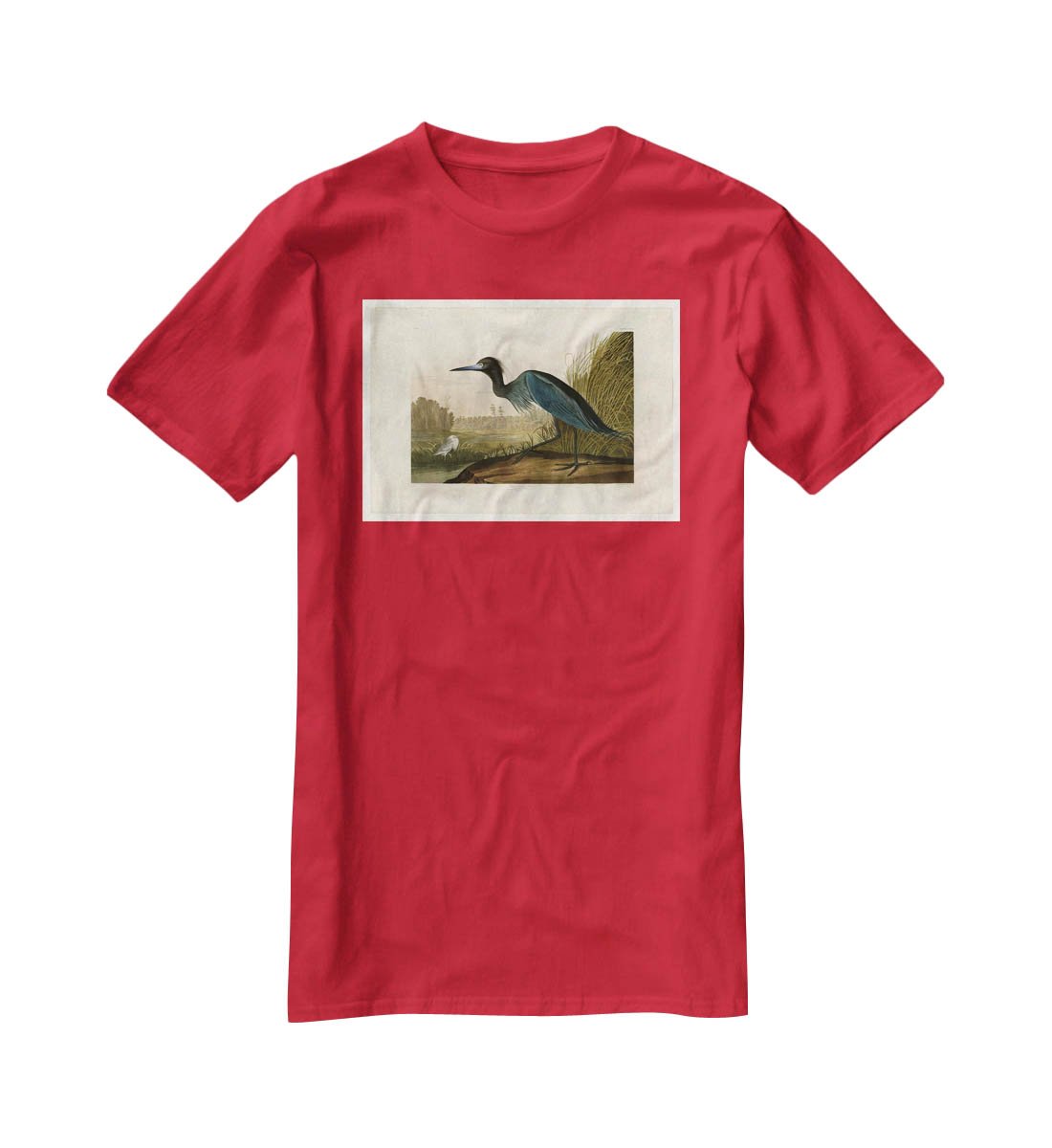 Blue Crane by Audubon T-Shirt - Canvas Art Rocks - 4