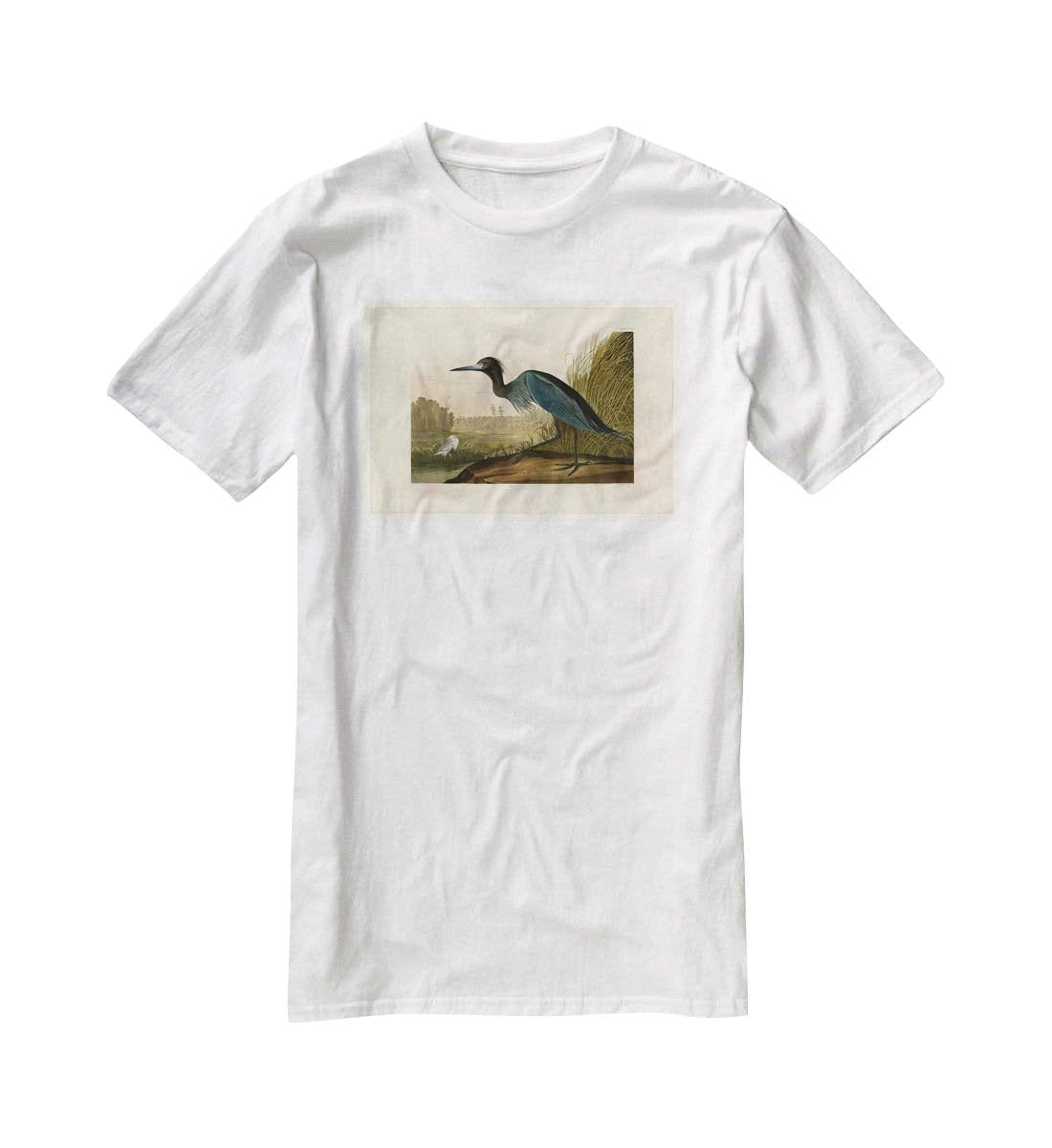 Blue Crane by Audubon T-Shirt - Canvas Art Rocks - 5