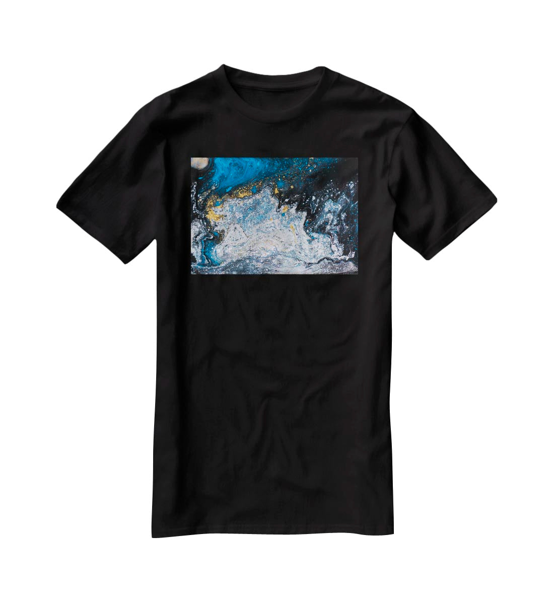 Blue Galaxy Marble T-Shirt - Canvas Art Rocks - 1