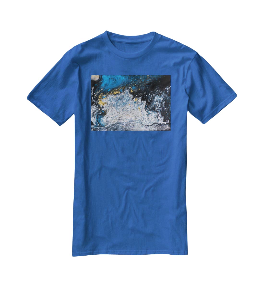 Blue Galaxy Marble T-Shirt - Canvas Art Rocks - 2