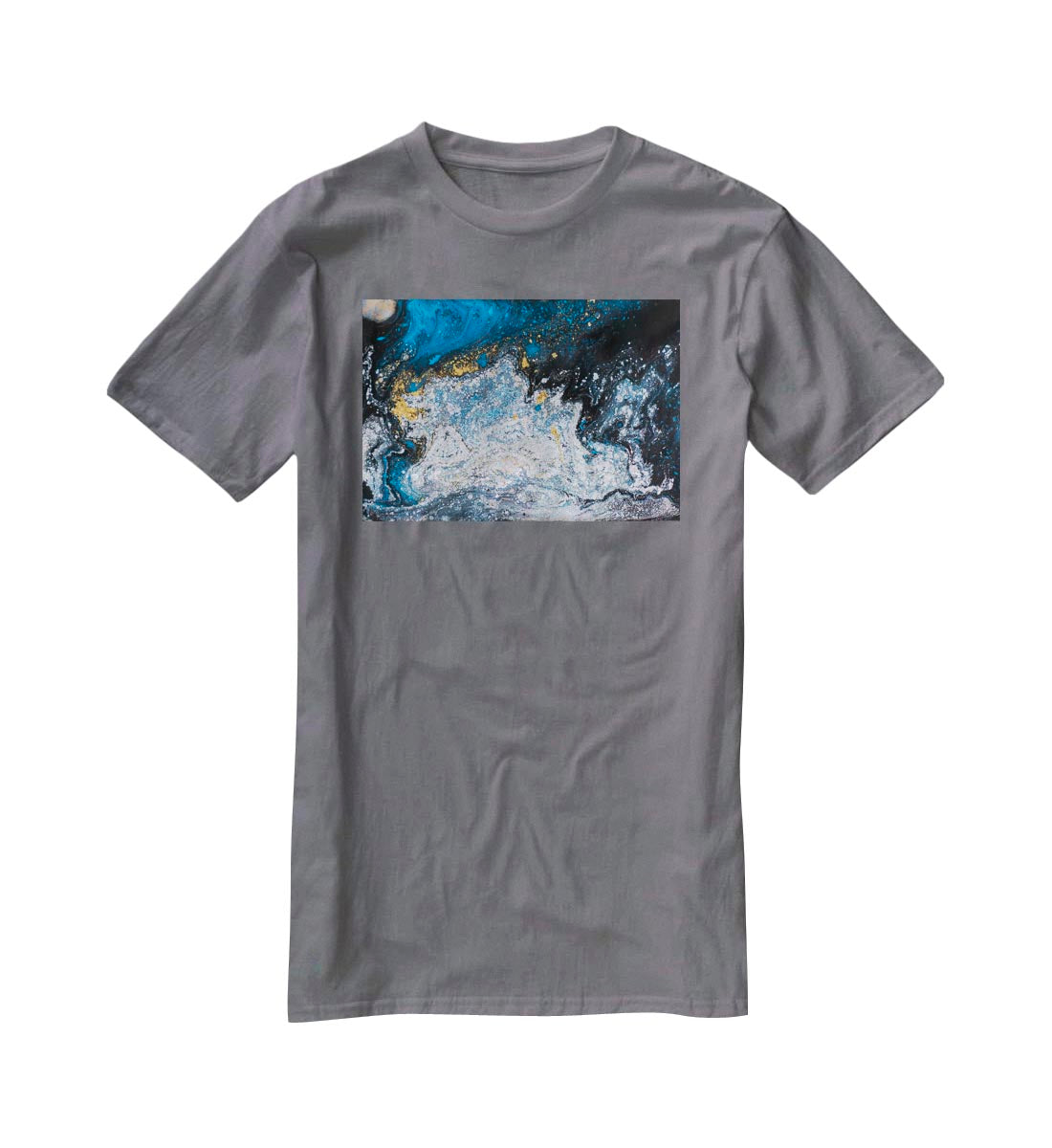 Blue Galaxy Marble T-Shirt - Canvas Art Rocks - 3