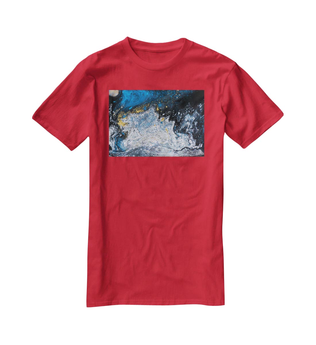 Blue Galaxy Marble T-Shirt - Canvas Art Rocks - 4