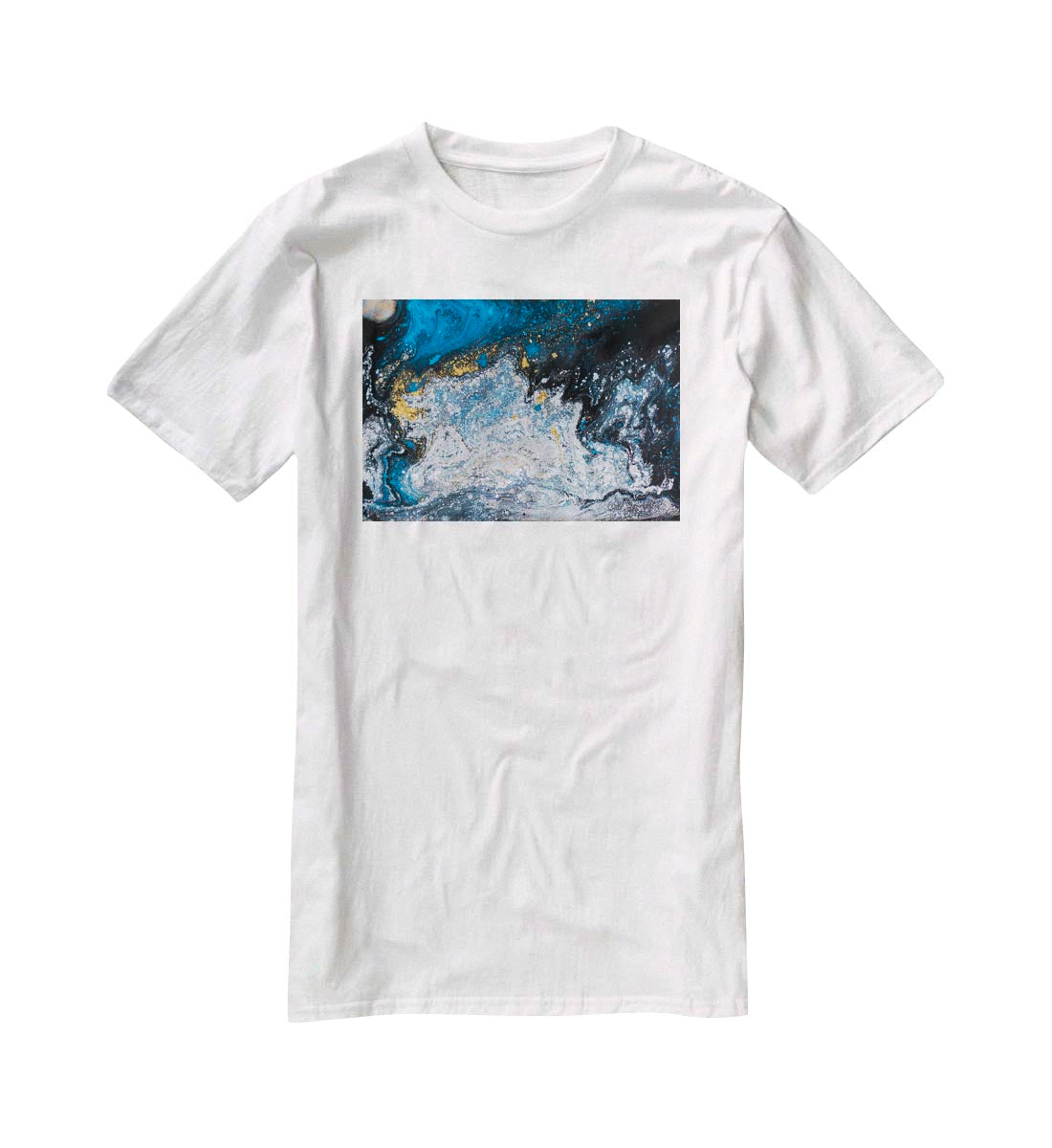 Blue Galaxy Marble T-Shirt - Canvas Art Rocks - 5