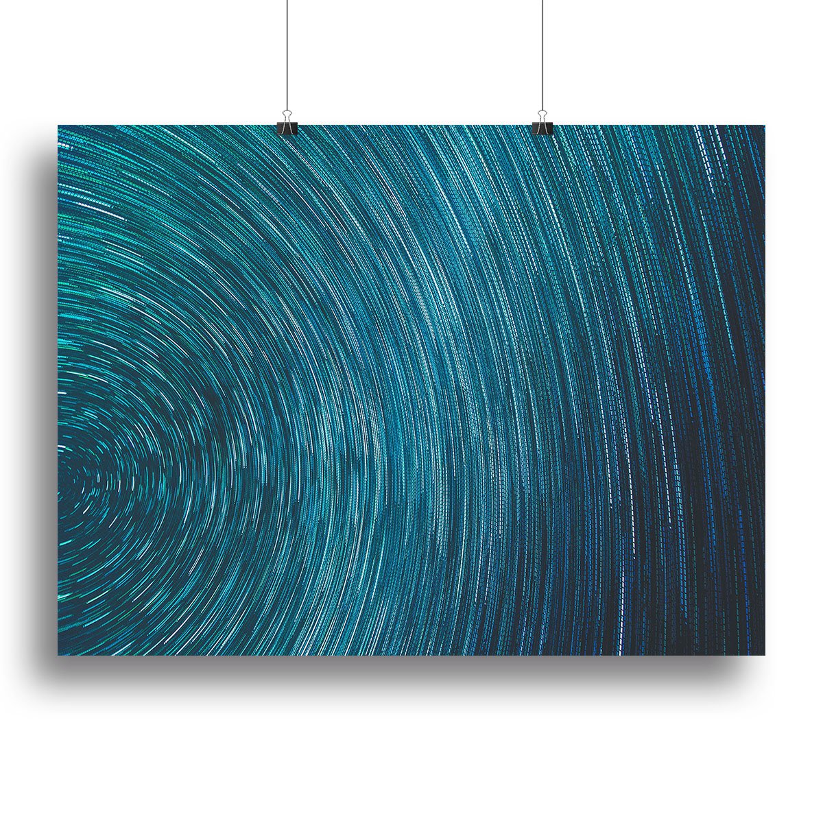Blue Star Abstract Painting Canvas Print or Poster