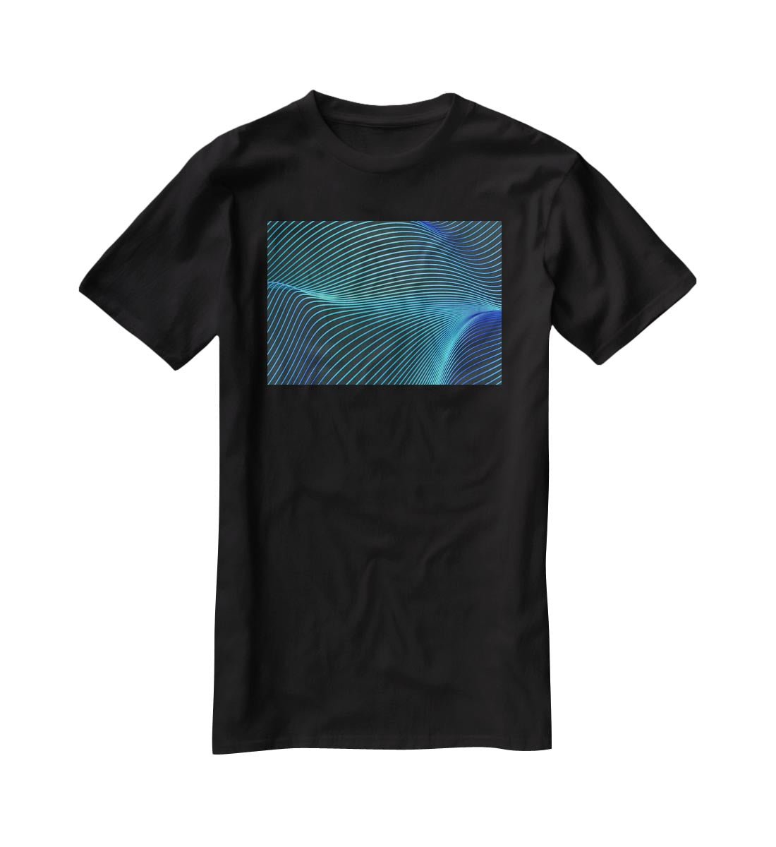 Blue Toned Waves T-Shirt - Canvas Art Rocks - 1