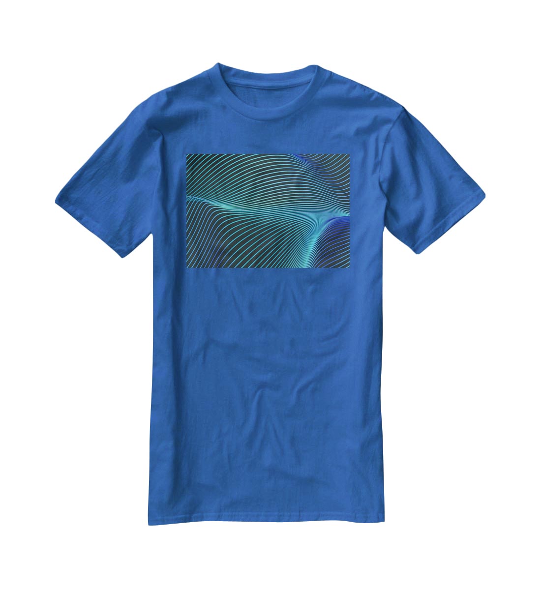 Blue Toned Waves T-Shirt - Canvas Art Rocks - 2