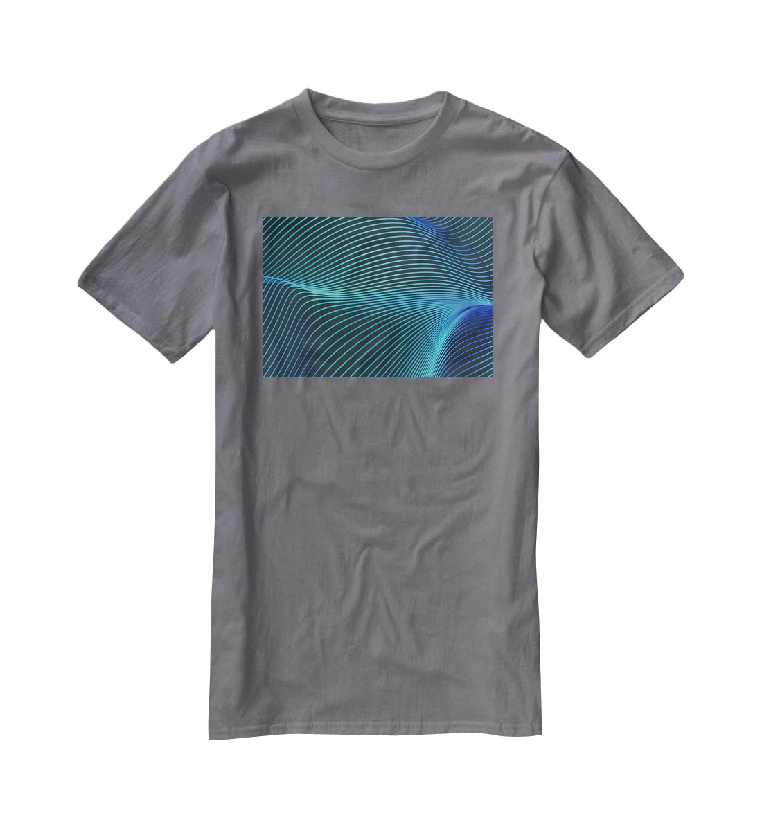 Blue Toned Waves T-Shirt - Canvas Art Rocks - 3