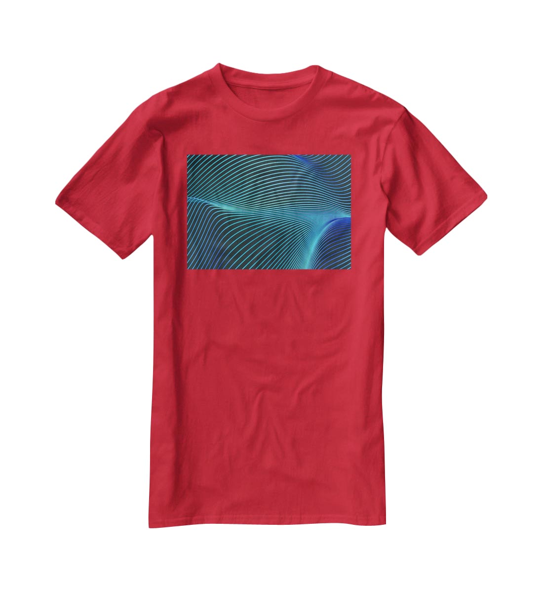 Blue Toned Waves T-Shirt - Canvas Art Rocks - 4