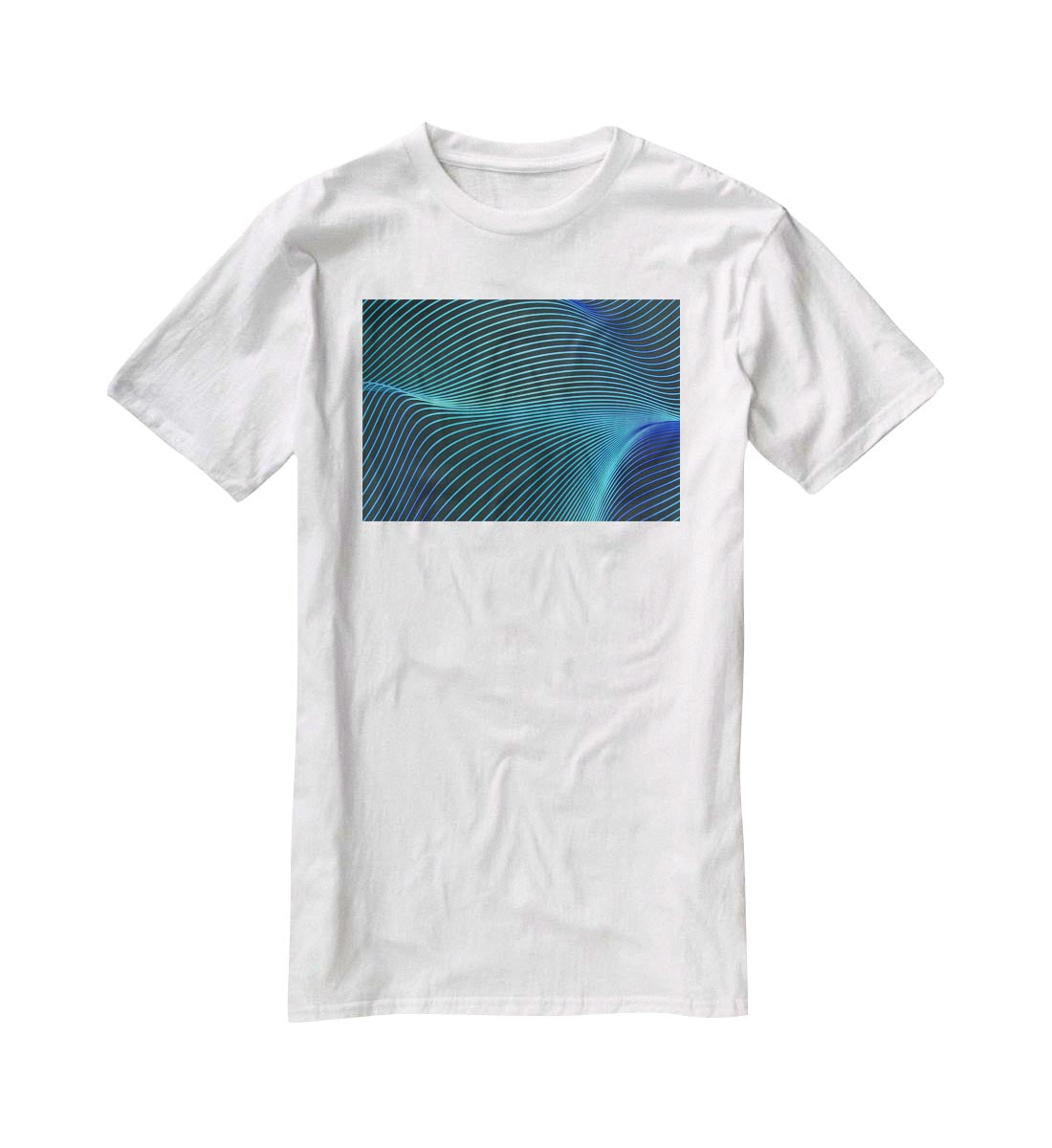 Blue Toned Waves T-Shirt - Canvas Art Rocks - 5