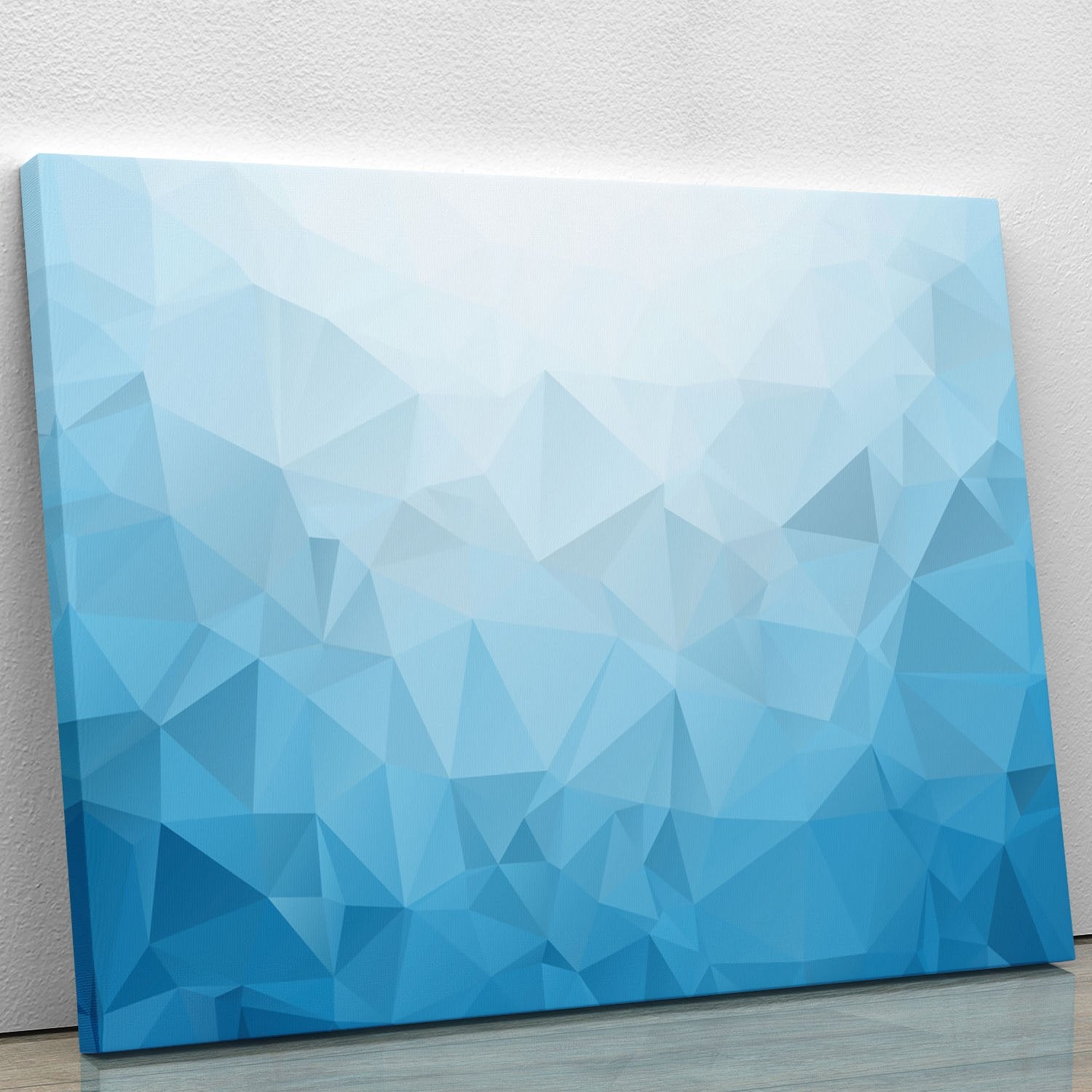 Blue Triangle Texture Canvas Print or Poster
