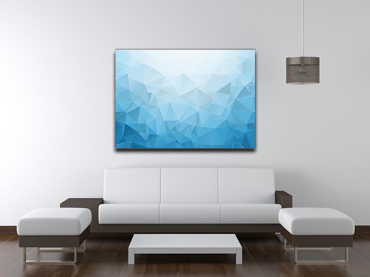 Blue Triangle Texture Canvas Print or Poster - Canvas Art Rocks - 4