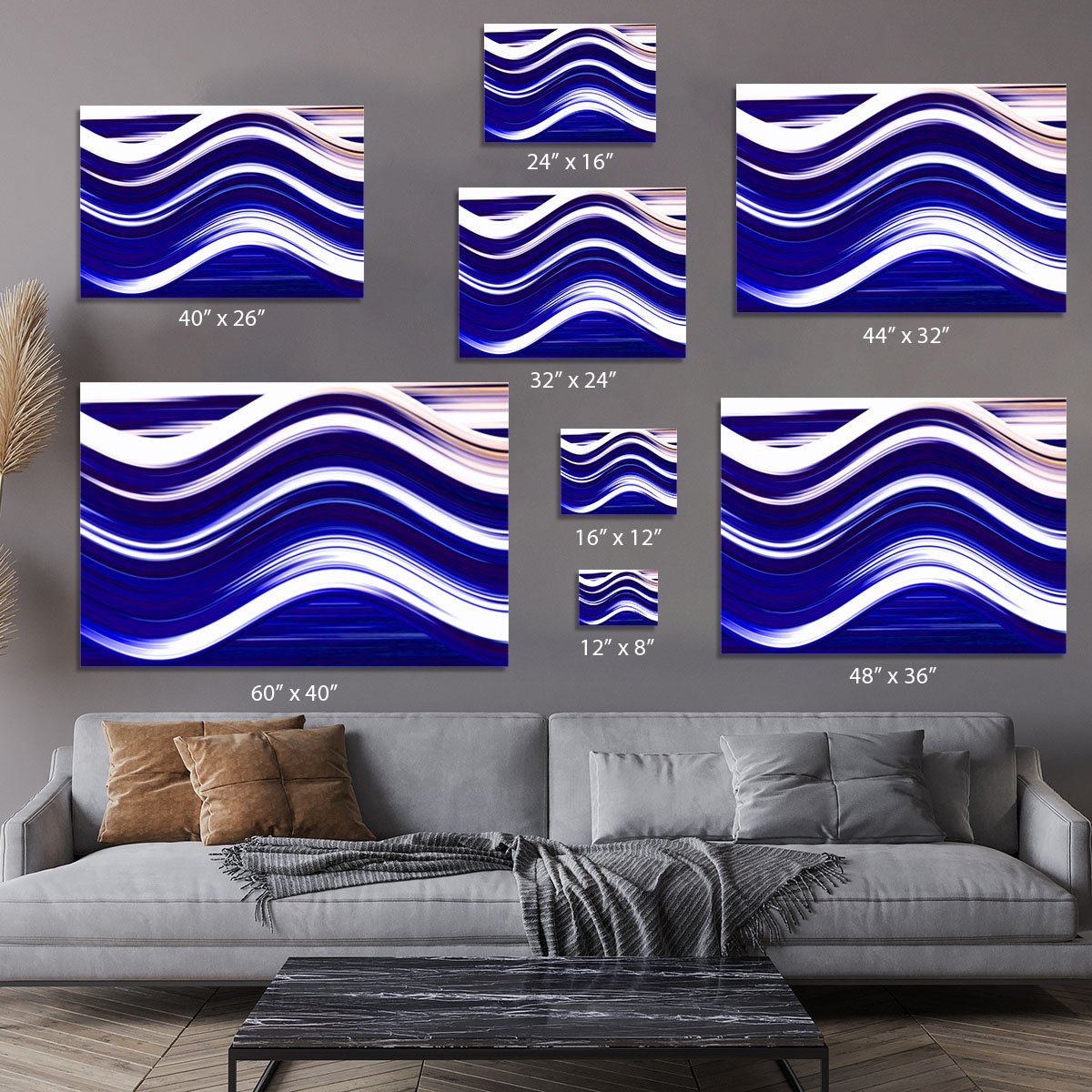 Blue Wave Canvas Print or Poster