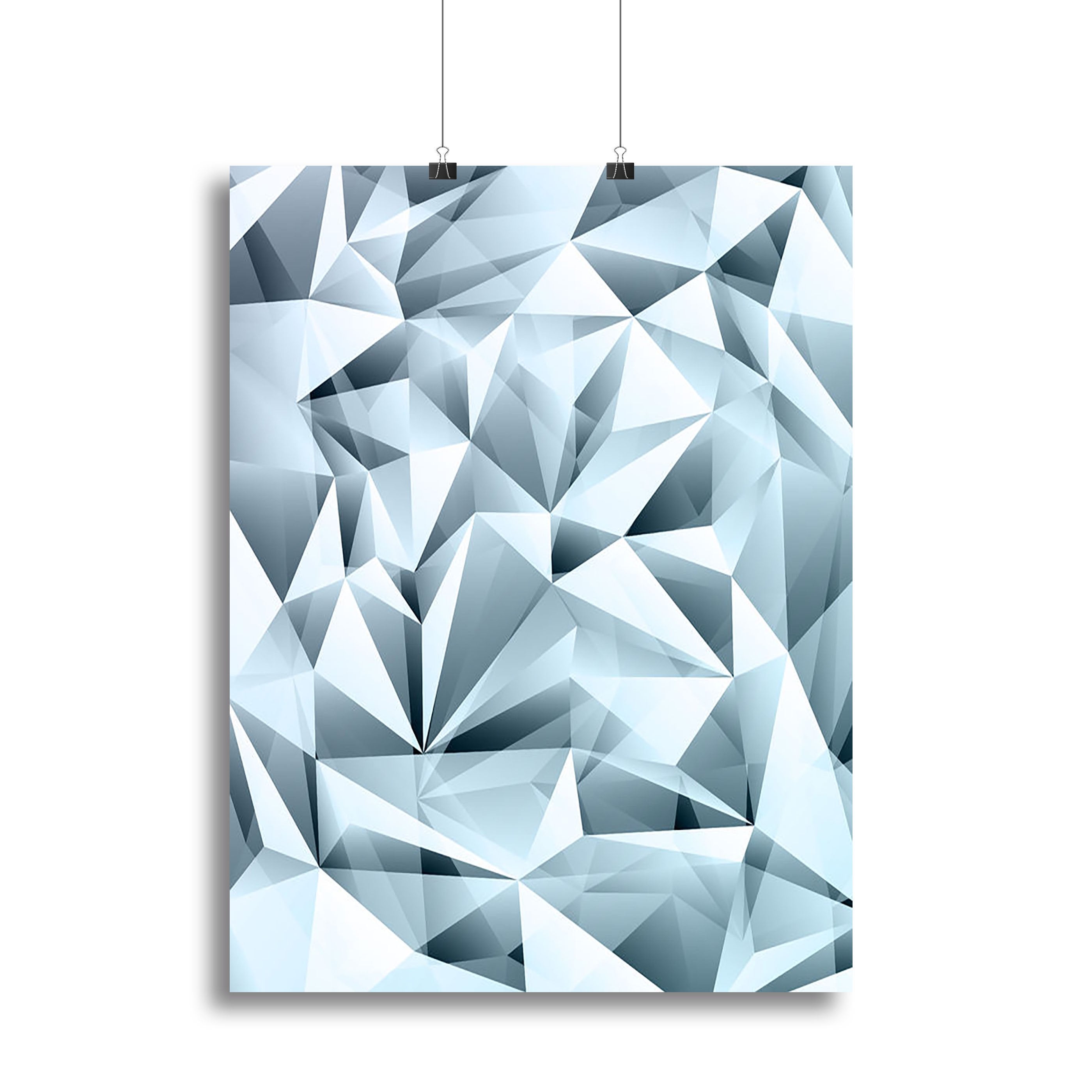 Blue abstract crystal Canvas Print or Poster
