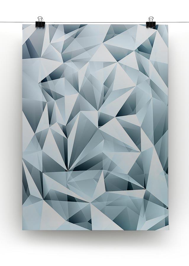 Blue abstract crystal Canvas Print or Poster - Canvas Art Rocks - 2