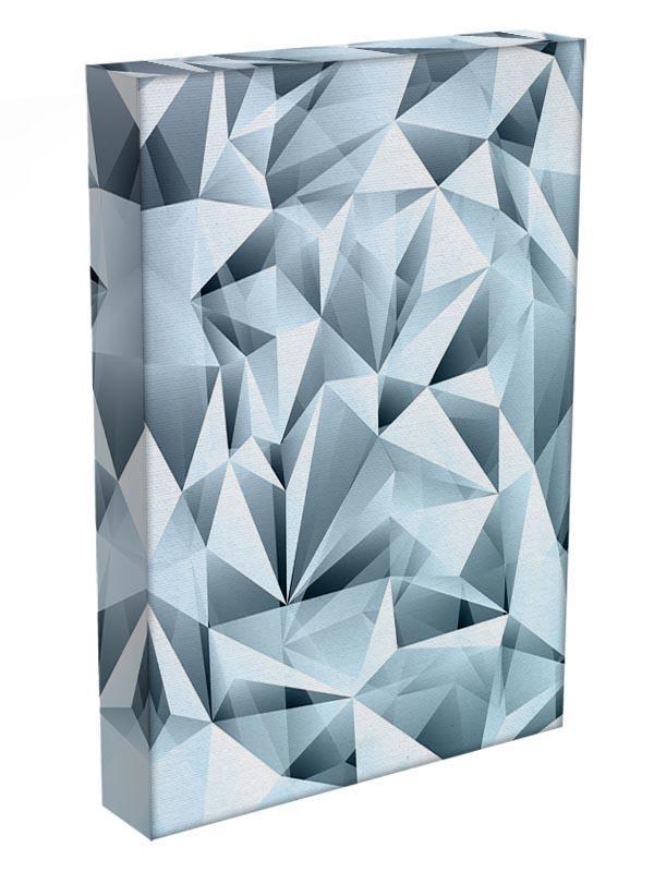 Blue abstract crystal Canvas Print or Poster - Canvas Art Rocks - 3