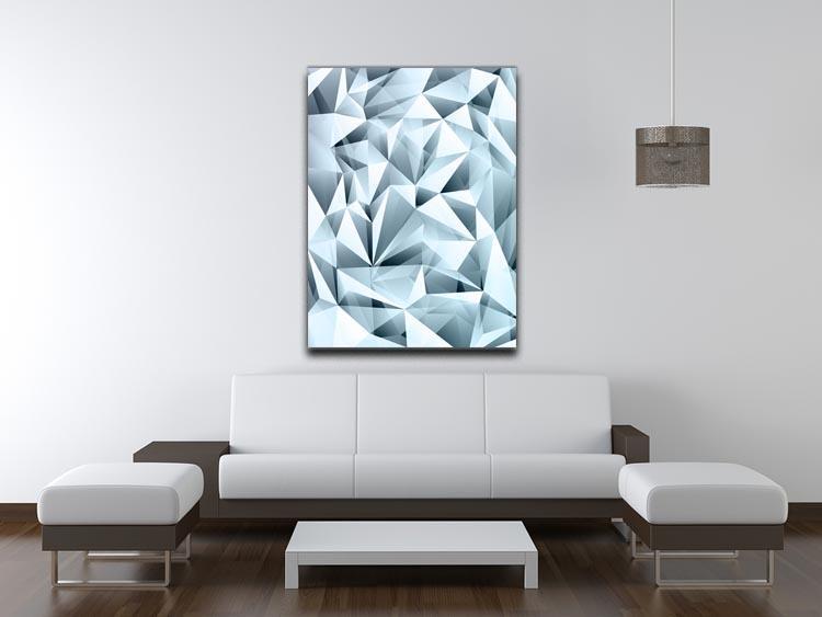 Blue abstract crystal Canvas Print or Poster - Canvas Art Rocks - 4