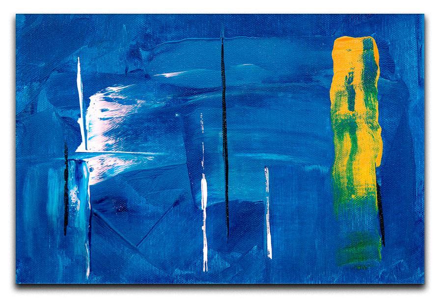 Blue and Green Abstract Painting Canvas Print or Poster  - Canvas Art Rocks - 1