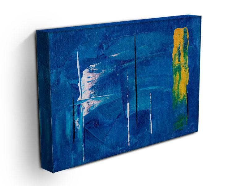 Blue and Green Abstract Painting Canvas Print or Poster - Canvas Art Rocks - 3