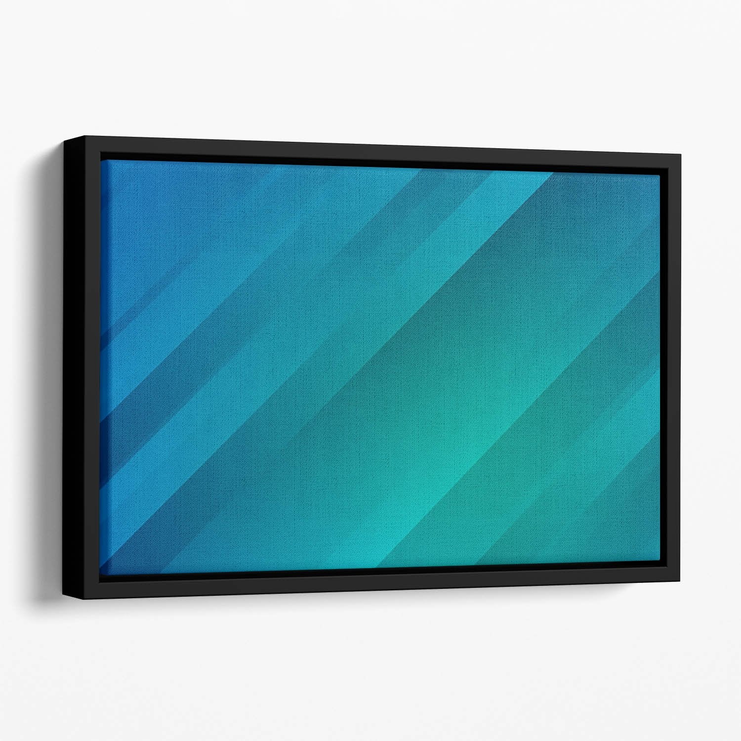 Blue and Green Floating Framed Canvas