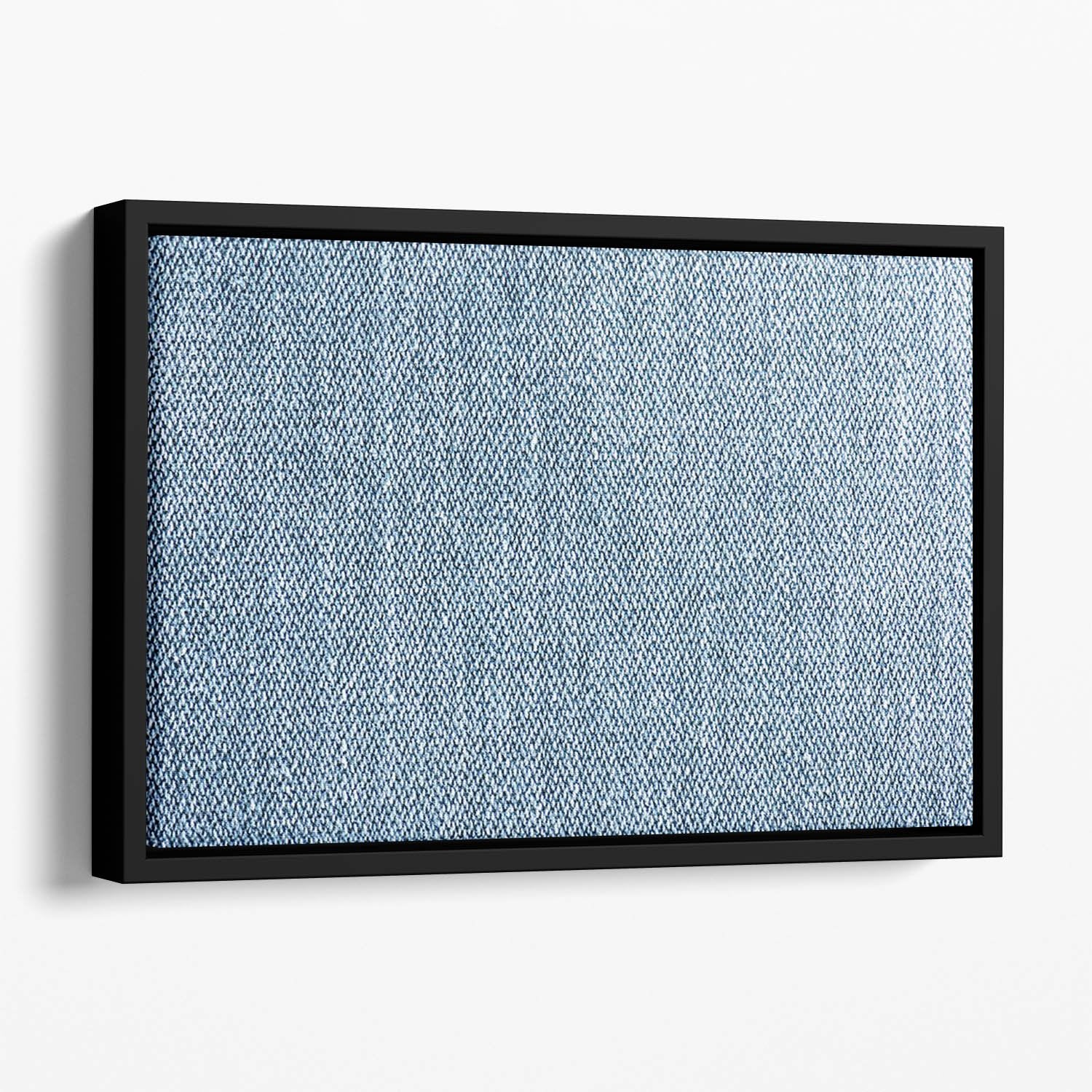 Blue denim texture Floating Framed Canvas