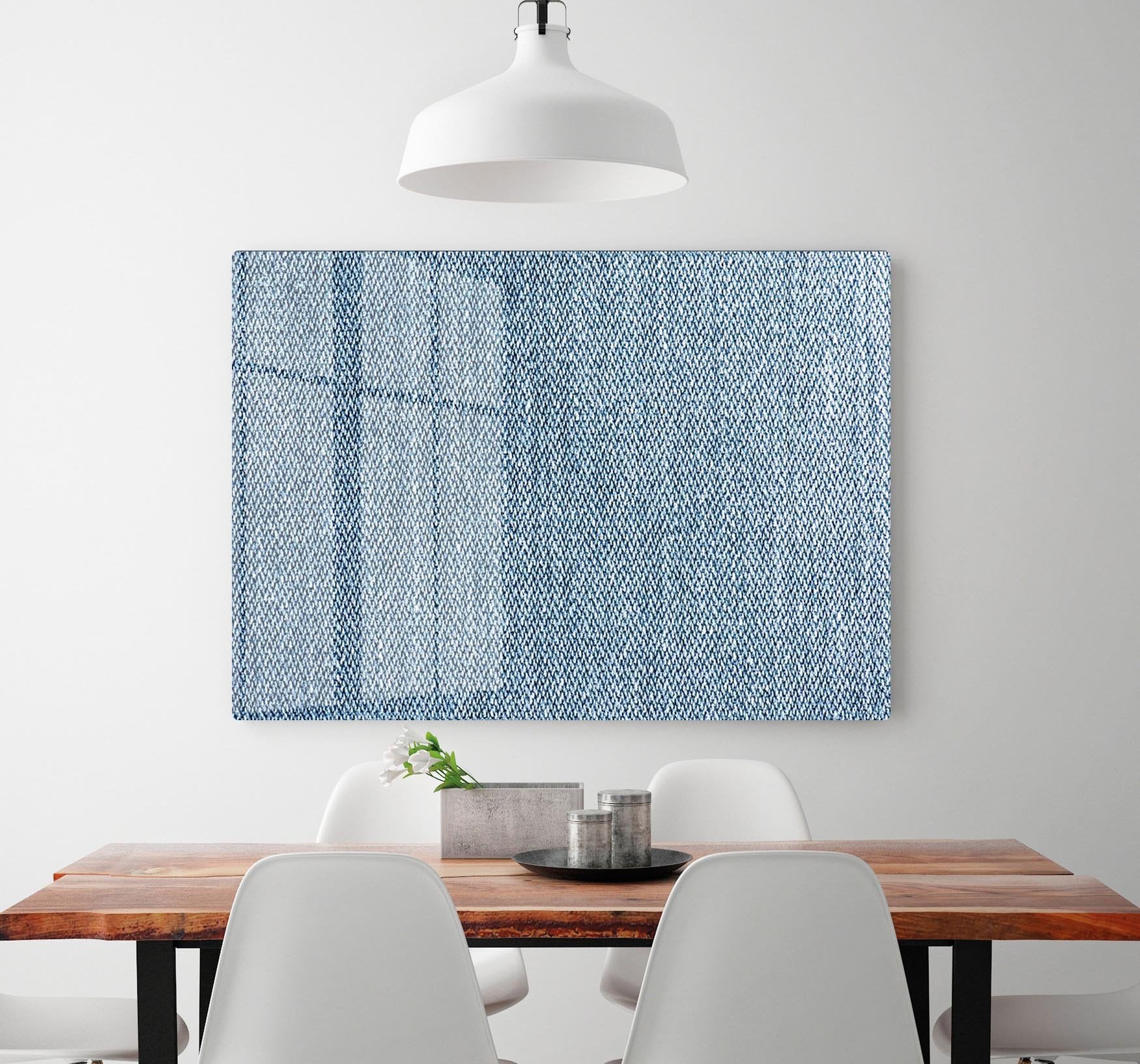 Blue denim texture HD Metal Print - Canvas Art Rocks - 2
