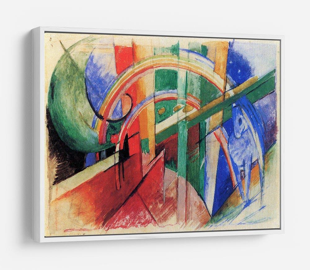 Blue horse with rainbow by Franz Marc HD Metal Print