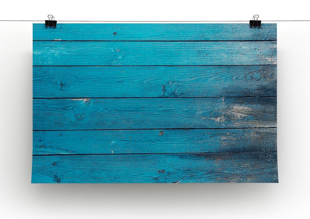Blue painted wood texture Canvas Print or Poster - Canvas Art Rocks - 2