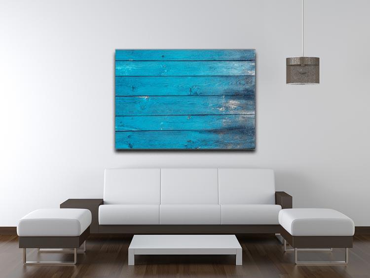 Blue painted wood texture Canvas Print or Poster - Canvas Art Rocks - 4