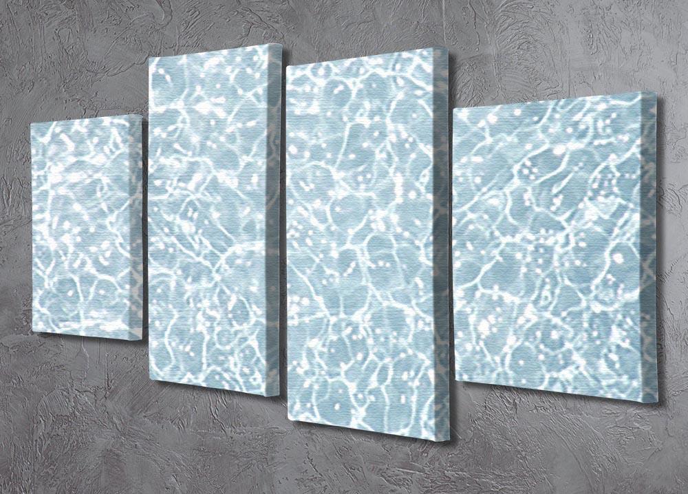 Blue water texture 4 Split Panel Canvas  - Canvas Art Rocks - 2