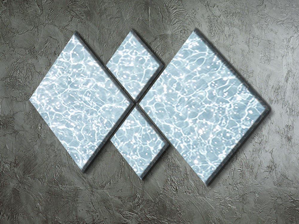 Blue water texture 4 Square Multi Panel Canvas  - Canvas Art Rocks - 2