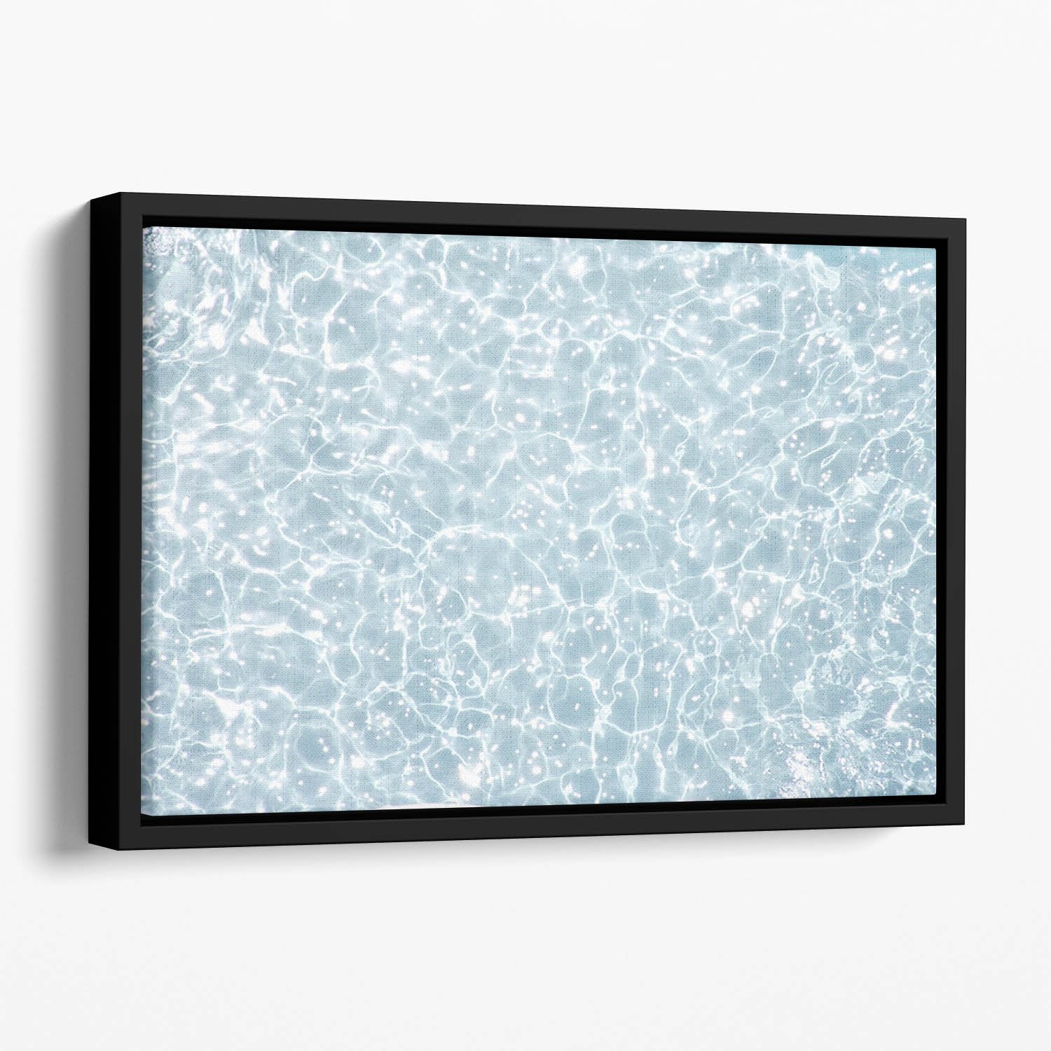 Blue water texture Floating Framed Canvas