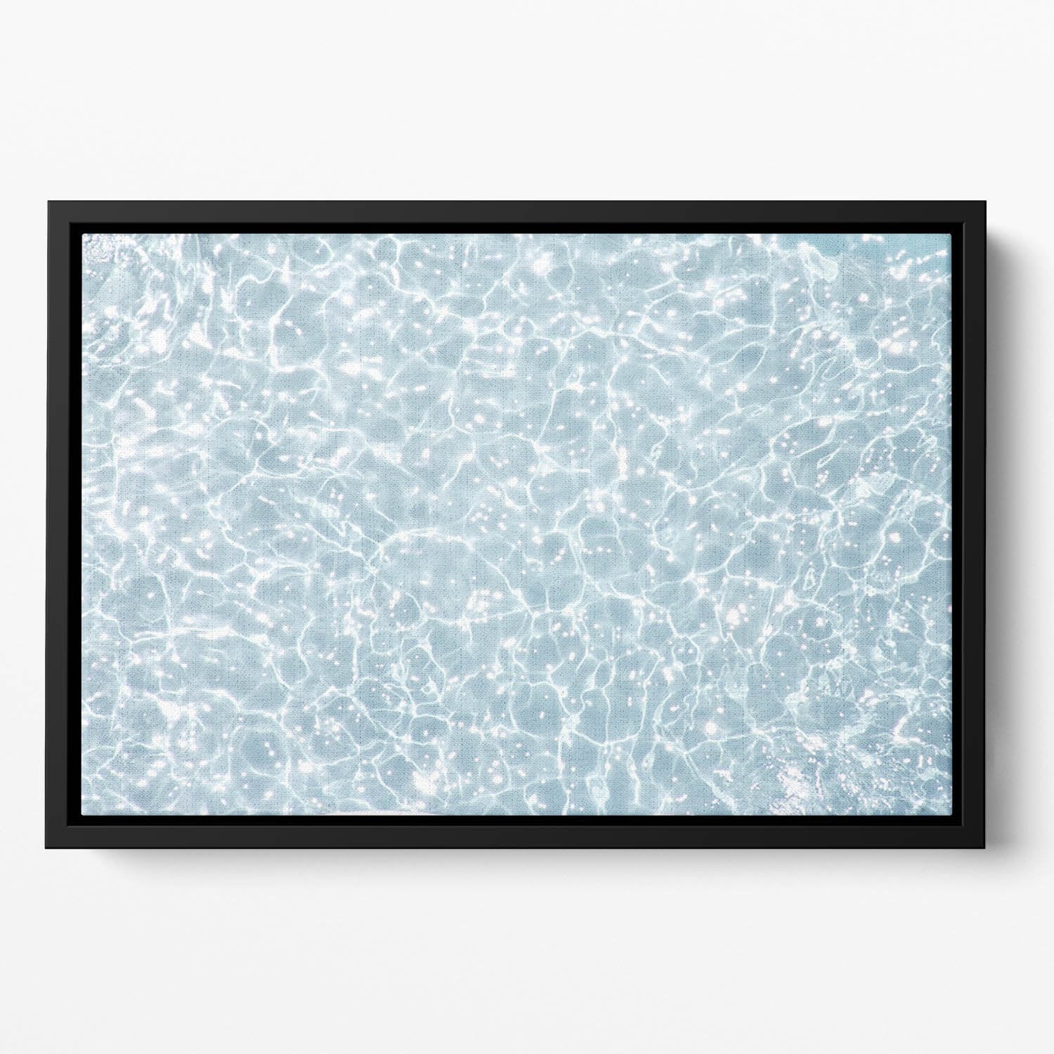 Blue water texture Floating Framed Canvas