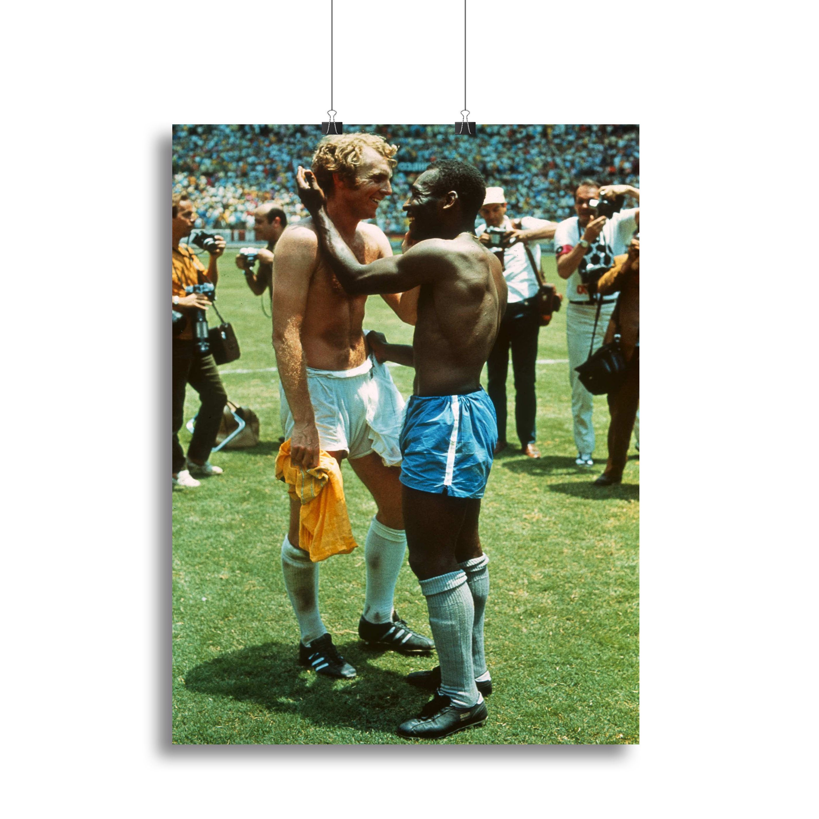 Bobby Moore and Pele Canvas Print or Poster