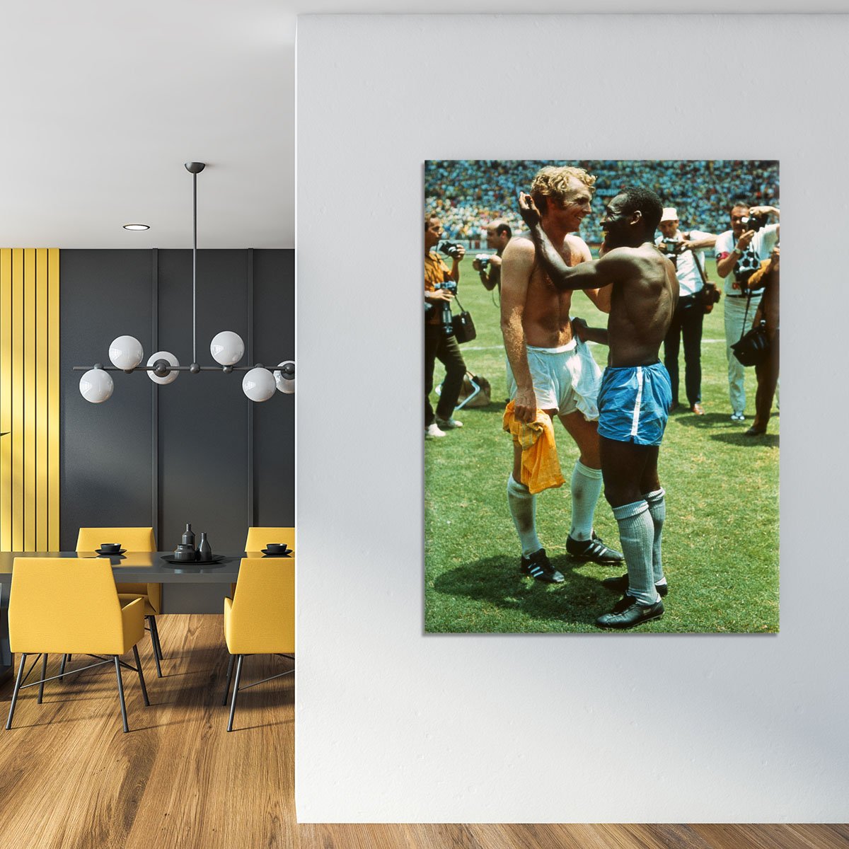 Bobby Moore and Pele Canvas Print or Poster