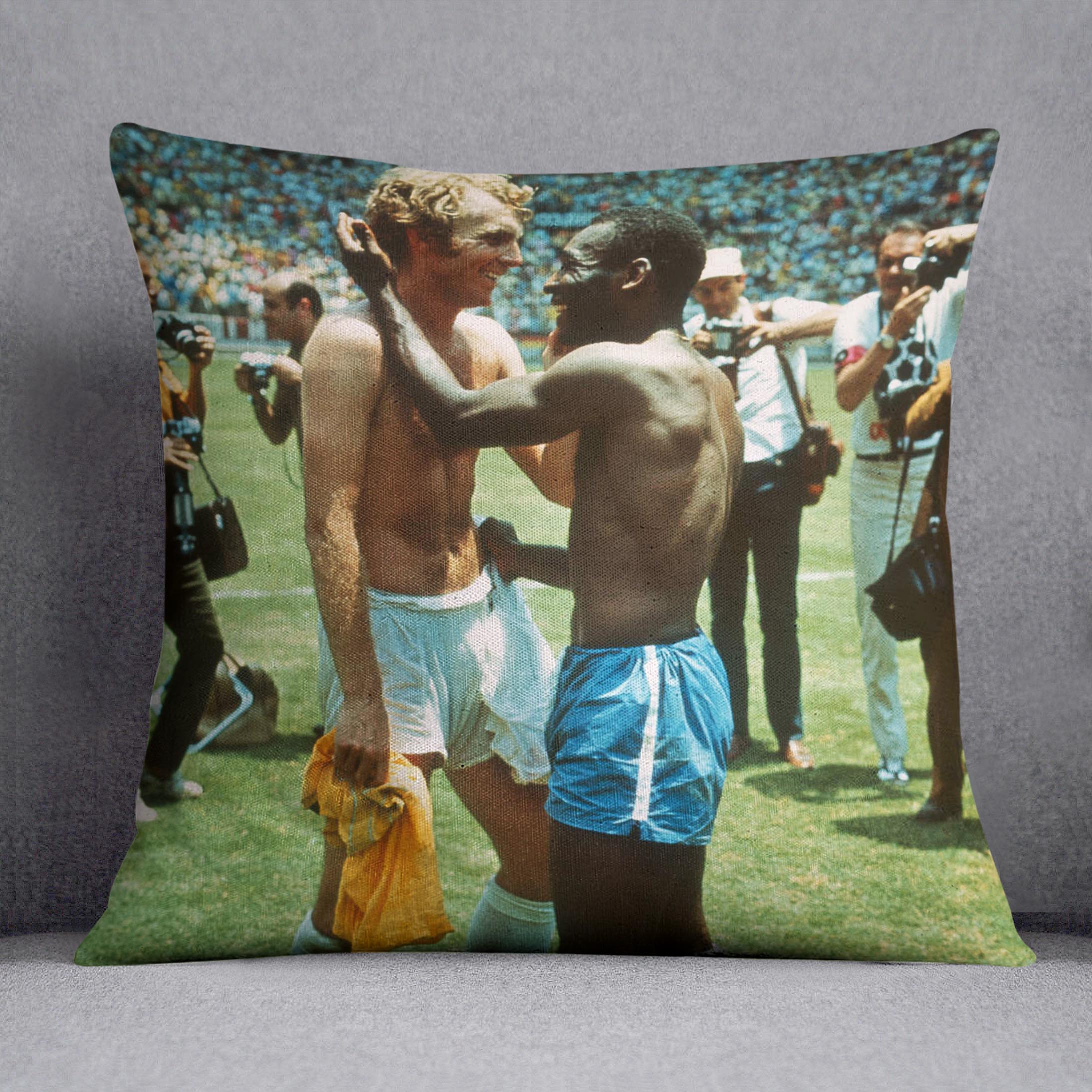 Bobby Moore and Pele Cushion