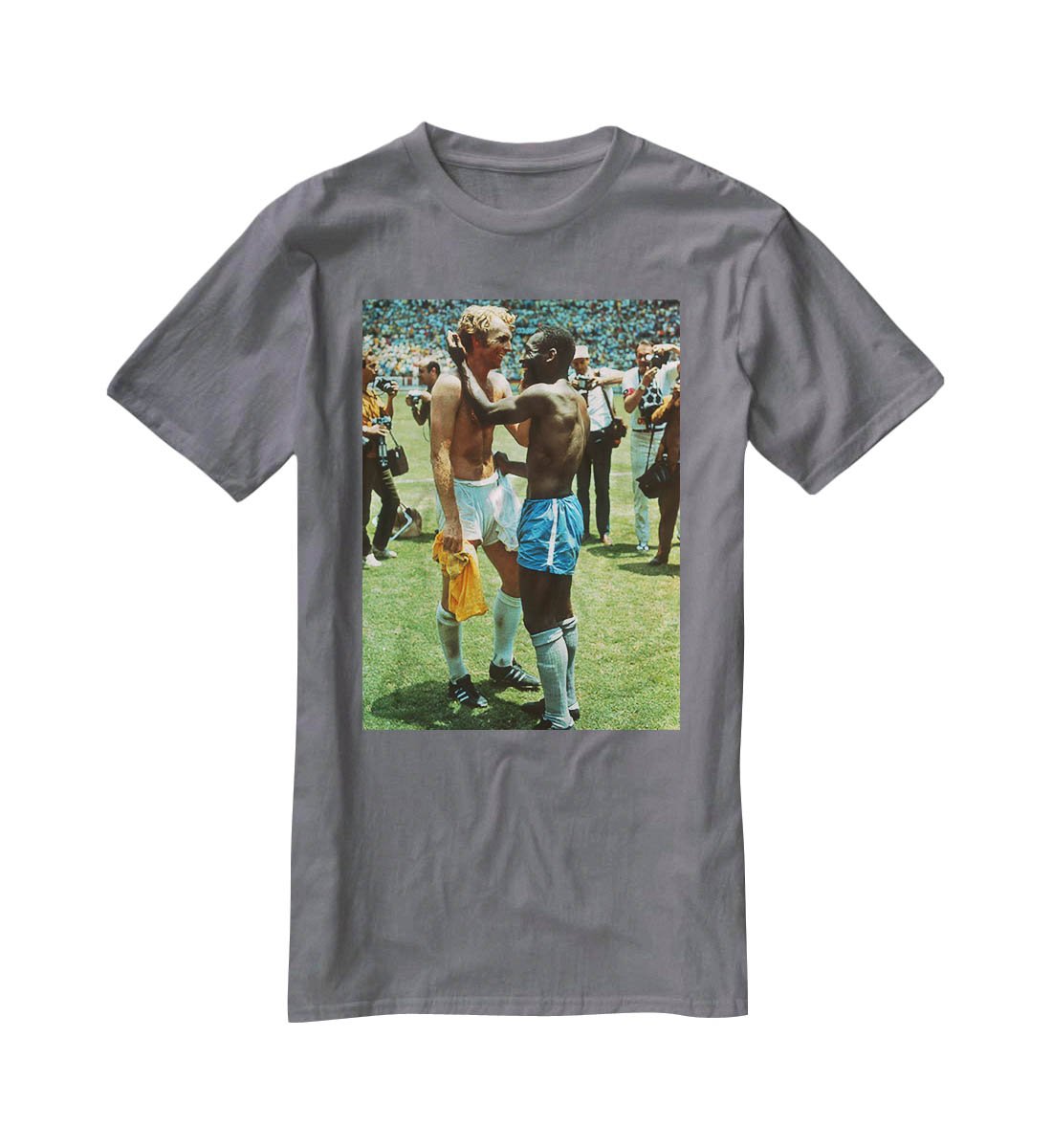 Bobby Moore and Pele T-Shirt - Canvas Art Rocks - 3