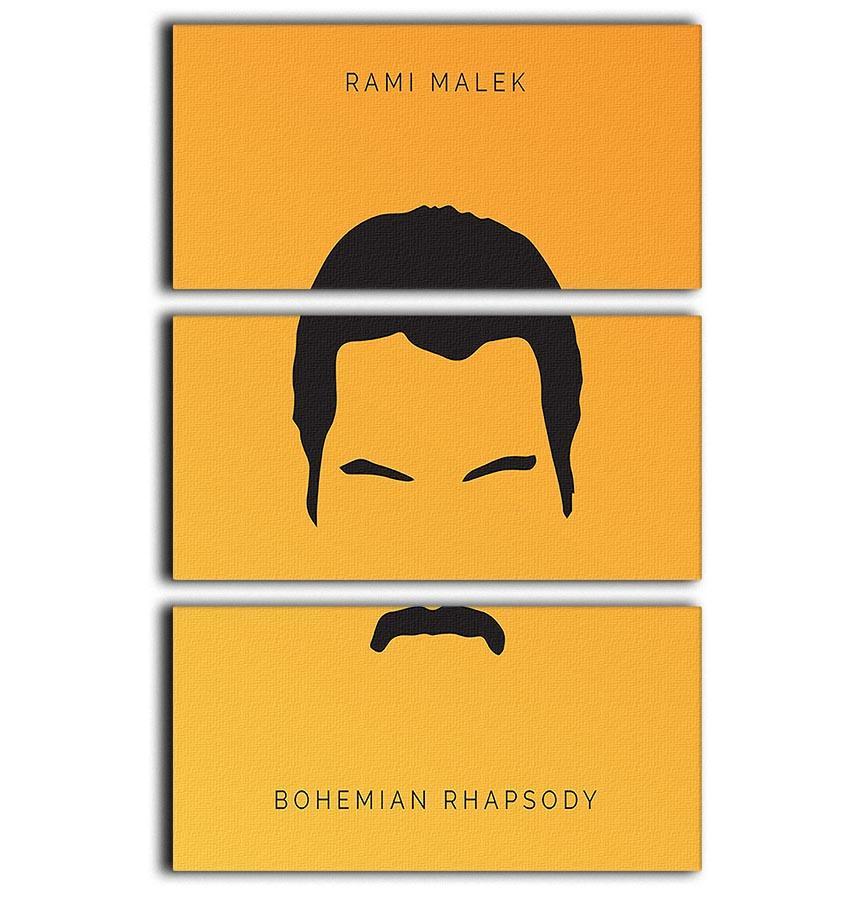 Bohemian Rhapsody Rami Malek Minimal Movie 3 Split Panel Canvas Print - Canvas Art Rocks - 1