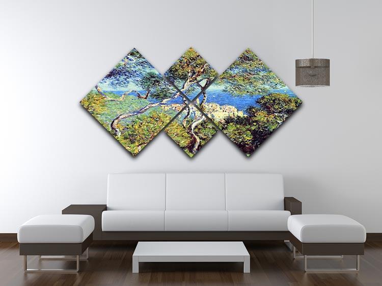 Bordighera by Monet 4 Square Multi Panel Canvas - Canvas Art Rocks - 3