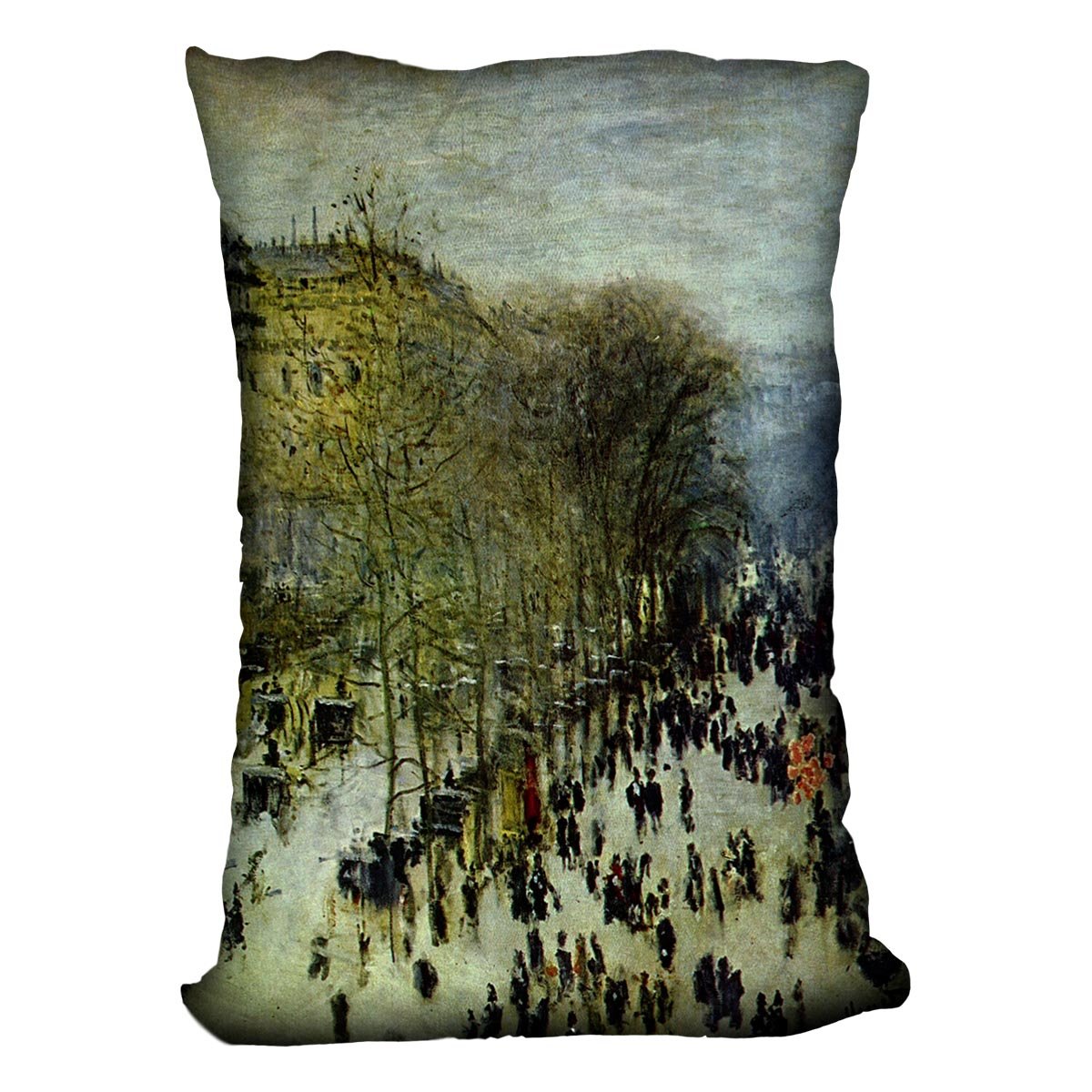 Boulevard of Capucines by Monet Throw Pillow