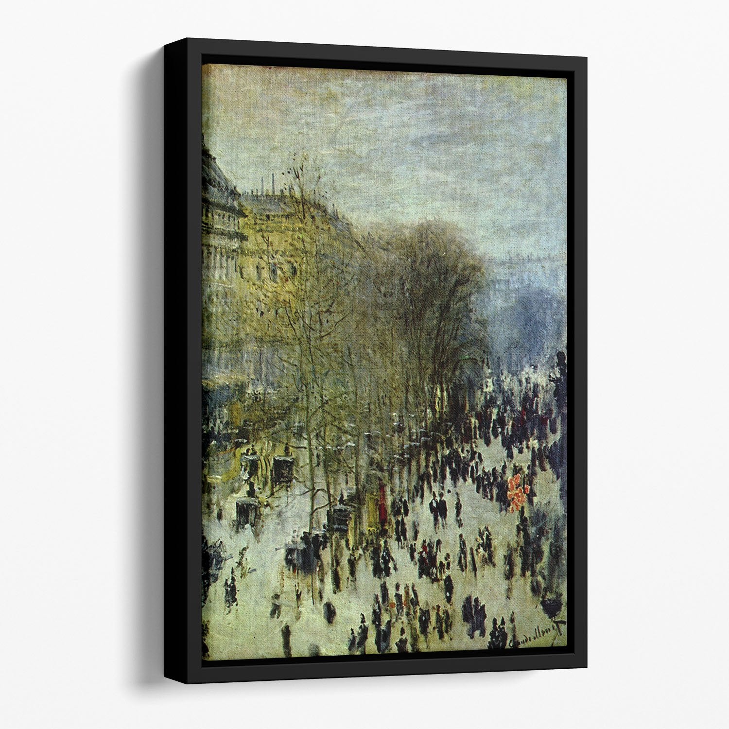 Boulevard of Capucines by Monet Floating Framed Canvas