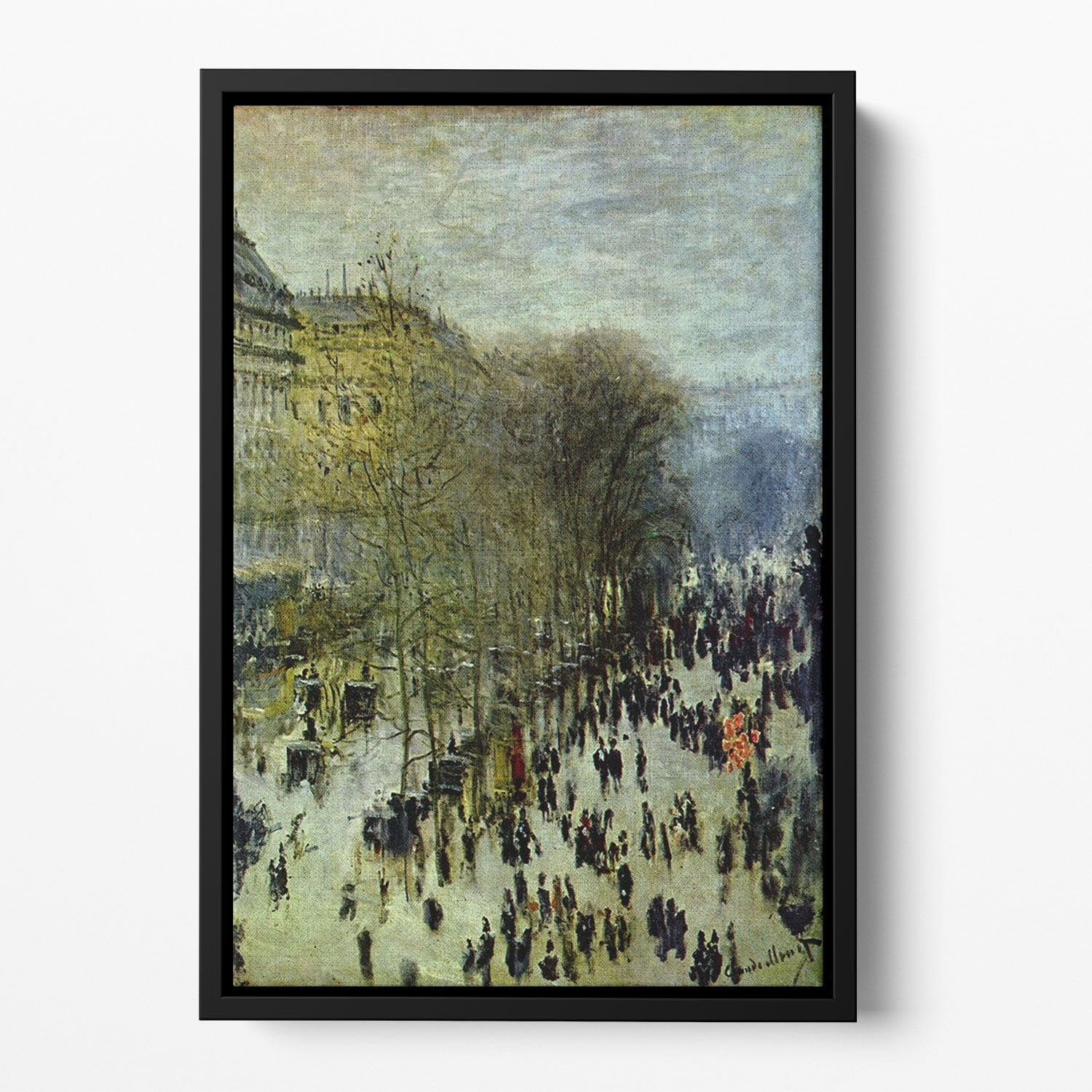 Boulevard of Capucines by Monet Floating Framed Canvas