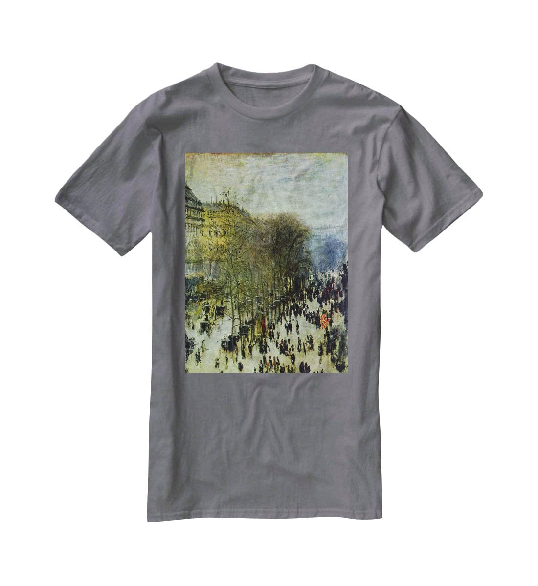 Boulevard of Capucines by Monet T-Shirt - Canvas Art Rocks - 3