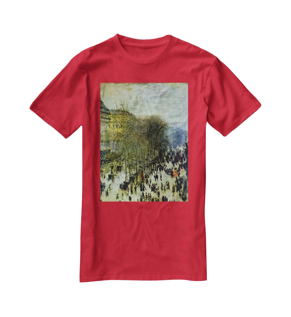 Boulevard of Capucines by Monet T-Shirt - Canvas Art Rocks - 4